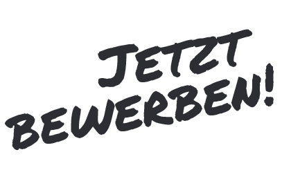 Schriftzug "Jetzt bewerben"