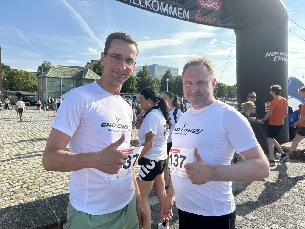 Firmenlauf eno energy 2 Kollegen